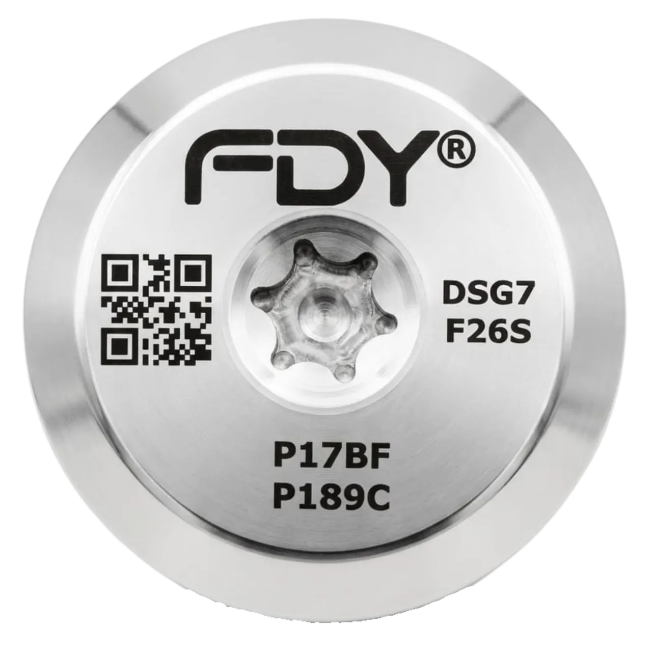 Parte superior do acumulador de pressão reforçado FDY para DSG 7, marcada com os códigos de falha P17BF e P189C